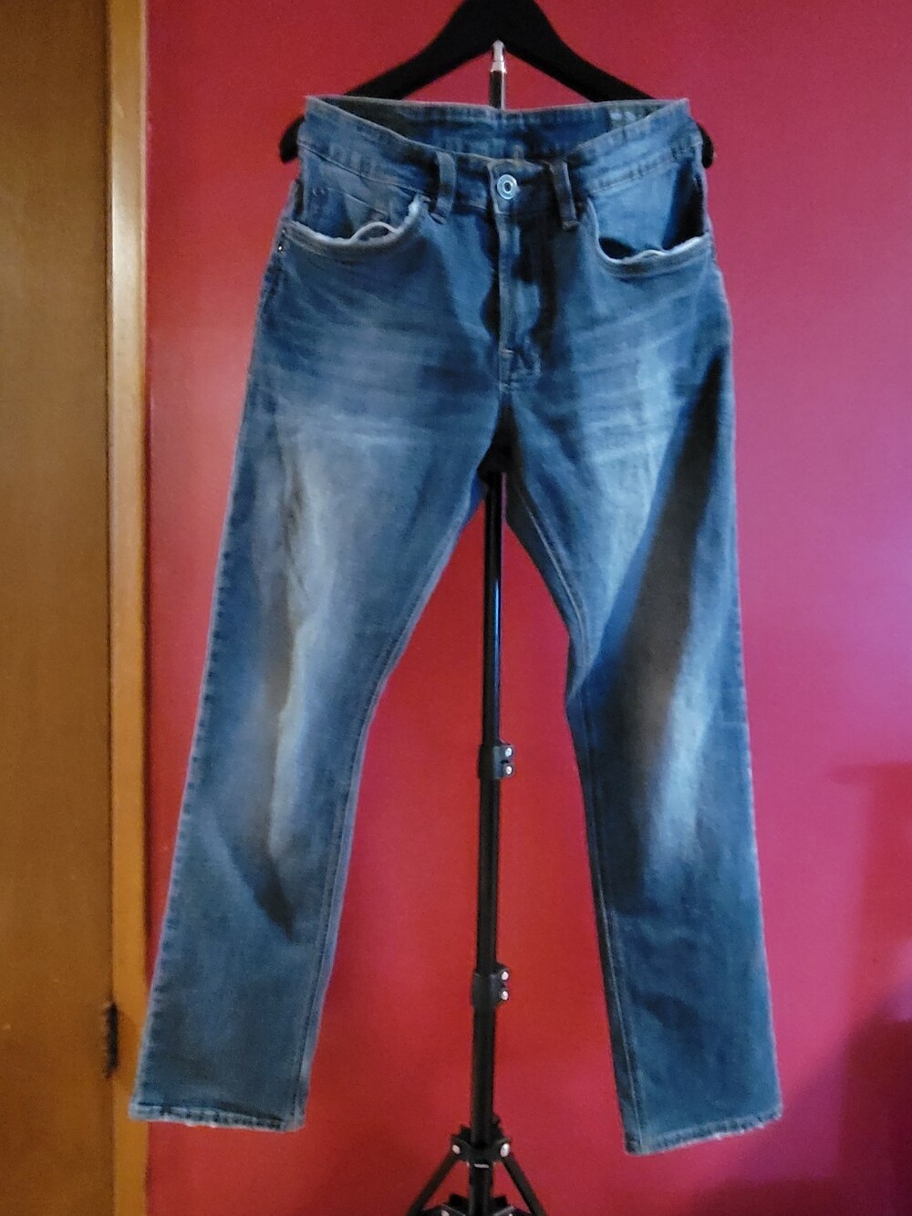Buffalo David Bitton's Dark Vintage Blue Jeans - Casual Straight Fit